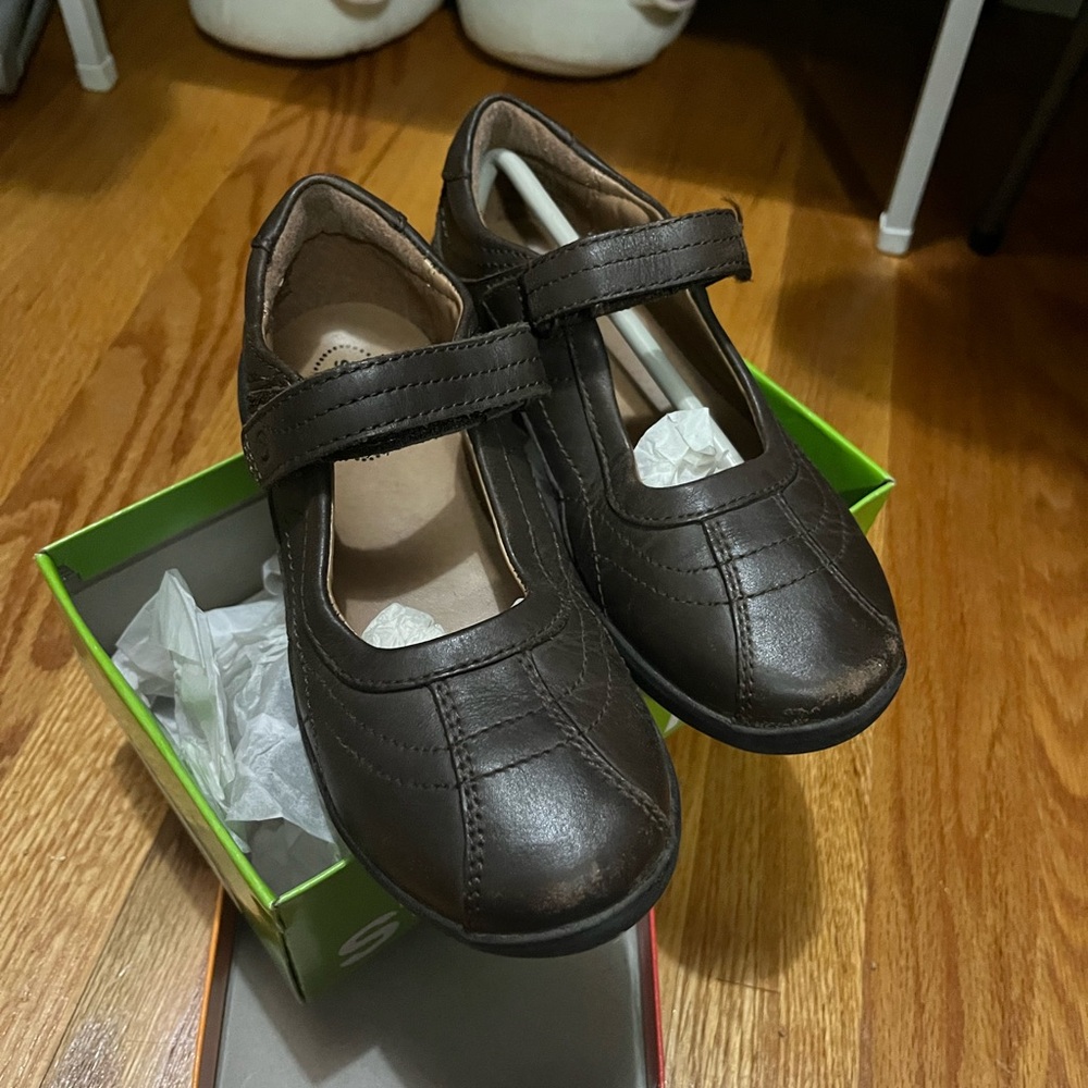 Brown Kids Mary Jane Shoes Stride Rite size 13
